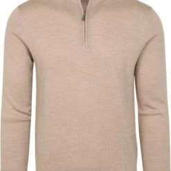 Truien Van Merino Wol Suitable Half Zip Trui Merino Beige -Truien & Vesten Verkoop winkel 75235 1 1