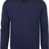 Truien Van Merino Wol Suitable Pullover V-Hals Merino Kobalt Blauw