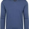Truien Van Merino Wol Suitable Pullover V-Hals Merino Blauw