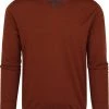 Truien Van Merino Wol Suitable Pullover V-Hals Merino Brique