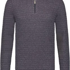 Schipperstruien & Truien Met Rits State Of Art Half Zip Structuur Donkerblauw