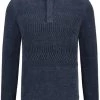 Schipperstruien & Truien Met Rits State Of Art Half Zip Chenille Marine