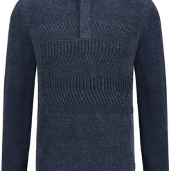 Schipperstruien & Truien Met Rits State Of Art Half Zip Chenille Marine