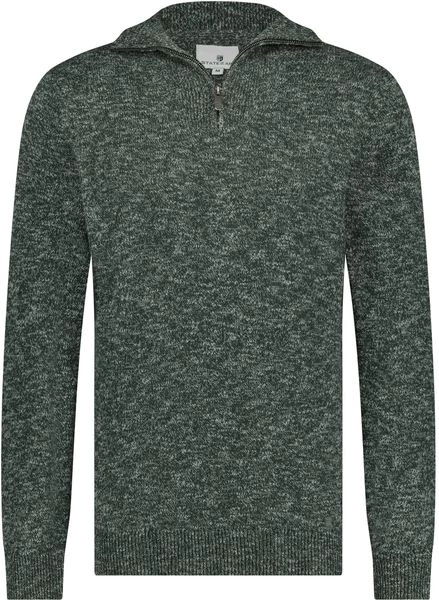 Schipperstruien & Truien Met Rits State Of Art Half Zip Melange Mosgroen 1 Schipperstruien & Truien Met Rits State Of Art Half Zip Melange Mosgroen