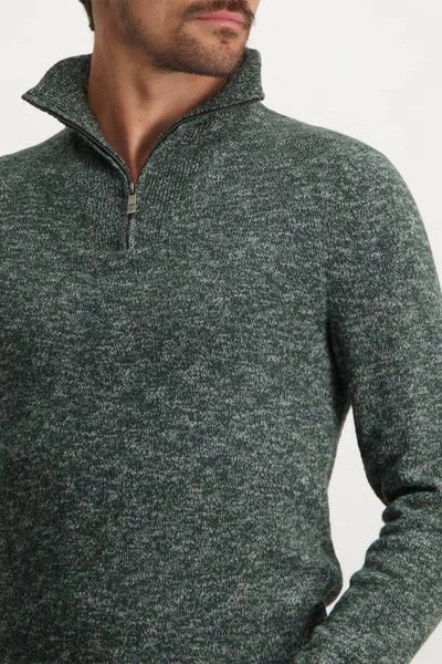 Schipperstruien & Truien Met Rits State Of Art Half Zip Melange Mosgroen 3 Schipperstruien & Truien Met Rits State Of Art Half Zip Melange Mosgroen - Afbeelding 3