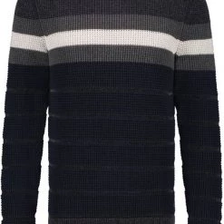 Pullover State Of Art Trui Streep Navy