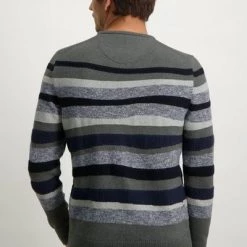 Pullover State Of Art Jacquard Trui Streep Grijs -Truien & Vesten Verkoop winkel 75274 4