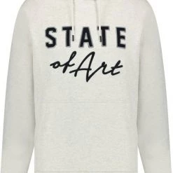 Hoodies State Of Art Hoodie Logo Greige