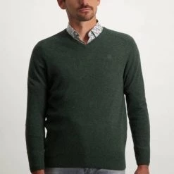 Pullover State Of Art Trui V-Hals Mosgroen -Truien & Vesten Verkoop winkel 75280 2 1