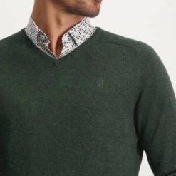 Pullover State Of Art Trui V-Hals Mosgroen -Truien & Vesten Verkoop winkel 75280 3