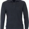 Schipperstruien & Truien Met Rits Casa Moda Halfzip Trui Donkerblauw
