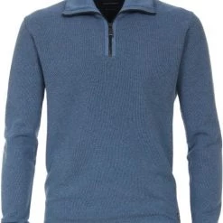 Schipperstruien & Truien Met Rits Casa Moda Halfzip Trui Blauw -Truien & Vesten Verkoop winkel 75299 1 1