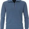 Schipperstruien & Truien Met Rits Casa Moda Halfzip Trui Blauw