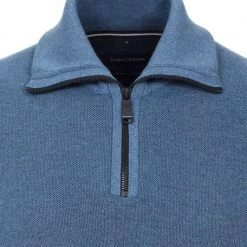 Schipperstruien & Truien Met Rits Casa Moda Halfzip Trui Blauw -Truien & Vesten Verkoop winkel 75299 2 1