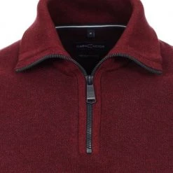 Schipperstruien & Truien Met Rits Casa Moda Halfzip Trui Bordeaux -Truien & Vesten Verkoop winkel 75300 2 1