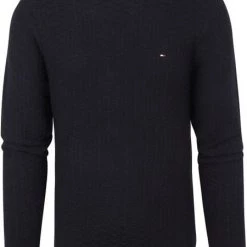 Pullover Tommy Hilfiger Trui Structuur Donkerblauw -Truien & Vesten Verkoop winkel 75398 1 1