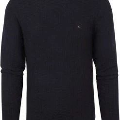Pullover Tommy Hilfiger Trui Structuur Donkerblauw