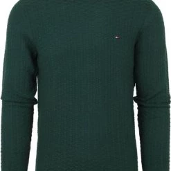 Pullover Tommy Hilfiger Trui Structuur Donkergroen -Truien & Vesten Verkoop winkel 75399 1 1
