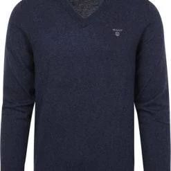 Lamswollen Truien Gant Trui Lamswol Donkerblauw -Truien & Vesten Verkoop winkel 75443 1 1
