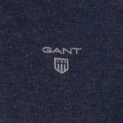 Lamswollen Truien Gant Trui Lamswol Donkerblauw -Truien & Vesten Verkoop winkel 75443 3