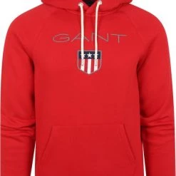 Hoodies Gant Hoodie Shield Rood