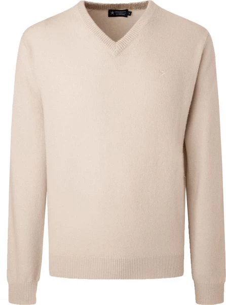 Lamswollen Truien Hackett Pullover Lamswol V-Hals Ecru 1 Lamswollen Truien Hackett Pullover Lamswol V-Hals Ecru