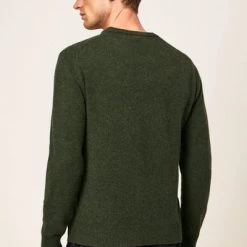 Lamswollen Truien Hackett Pullover Donkergroen Lamswol -Truien & Vesten Verkoop winkel 75475 3