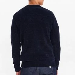 Sweaters Anerkjendt Trui Sune Chenille Navy -Truien & Vesten Verkoop winkel 75476 3