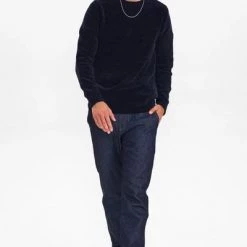 Sweaters Anerkjendt Trui Sune Chenille Navy -Truien & Vesten Verkoop winkel 75476 4