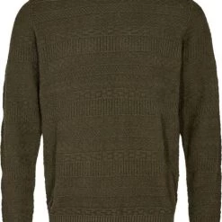 Sweaters Anerkjendt Trui Sune Jacquard Donkergroen -Truien & Vesten Verkoop winkel 75478 1 1