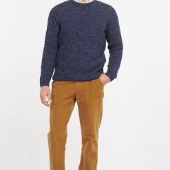 Lamswollen Truien Barbour Trui Lamswol Knitted Navy -Truien & Vesten Verkoop winkel 75482 4