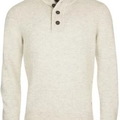 Wollen Truien Voor Heren Barbour Mocker Trui Merinowol Lichtbeige