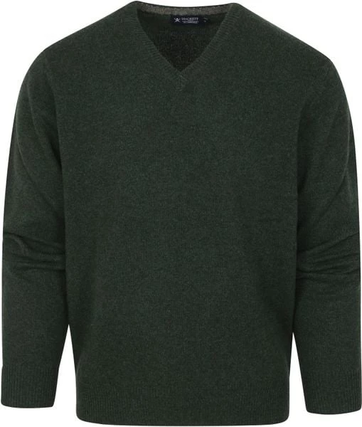 Lamswollen Truien Hackett Pullover Lamswol V-Hals Donkergroen 5 Lamswollen Truien Hackett Pullover Lamswol V-Hals Donkergroen - Afbeelding 5