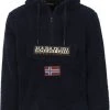 Hoodies Napapijri Burgee Teddy Hoodie Navy