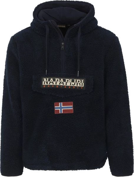 Hoodies Napapijri Burgee Teddy Hoodie Navy 1 Hoodies Napapijri Burgee Teddy Hoodie Navy