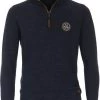 Schipperstruien & Truien Met Rits Casa Moda Halfzip Trui Navy