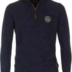 Schipperstruien & Truien Met Rits Casa Moda Halfzip Trui Navy