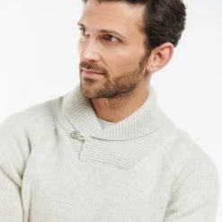 Wollen Truien Voor Heren Barbour Trui Wol Lichtbeige -Truien & Vesten Verkoop winkel 75541 5