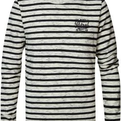 Sweaters Petrol Sweater Streep Off-White Melange