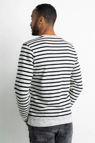 Sweaters Petrol Sweater Streep Off-White Melange 3 Sweaters Petrol Sweater Streep Off-White Melange - Afbeelding 3