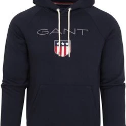 Hoodies Gant Hoodie Shield Navy -Truien & Vesten Verkoop winkel 75567 1 1