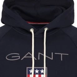 Hoodies Gant Hoodie Shield Navy -Truien & Vesten Verkoop winkel 75567 2 1