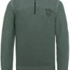 Schipperstruien & Truien Met Rits PME Legend Half Zip Trui Knitted Structuur Groen