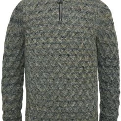 Schipperstruien & Truien Met Rits Vanguard Trui Knitted Half Zip Grijs Melange