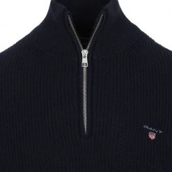 Wollen Truien Voor Heren Gant Halfzip Wol Navy -Truien & Vesten Verkoop winkel 75603 2 1