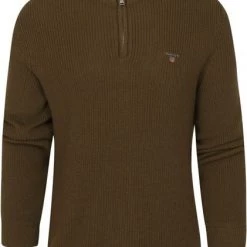 Wollen Truien Voor Heren Gant Halfzip Wol Donkergroen -Truien & Vesten Verkoop winkel 75604 1 1