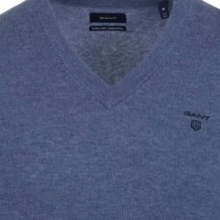 Lamswollen Truien Gant Trui Lamswol Blauw -Truien & Vesten Verkoop winkel 75605 2 1