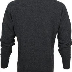 Lamswollen Truien William Lockie Pullover Lamswol Antraciet V -Truien & Vesten Verkoop winkel 820 6 1